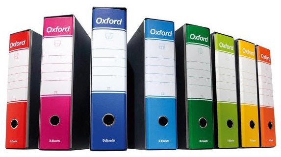 Esselte Registratore Oxford G85 - Dorso 8 cm - Formato Protocollo 23x33 cm - Arancione - Struttura in Cartone Goffrato