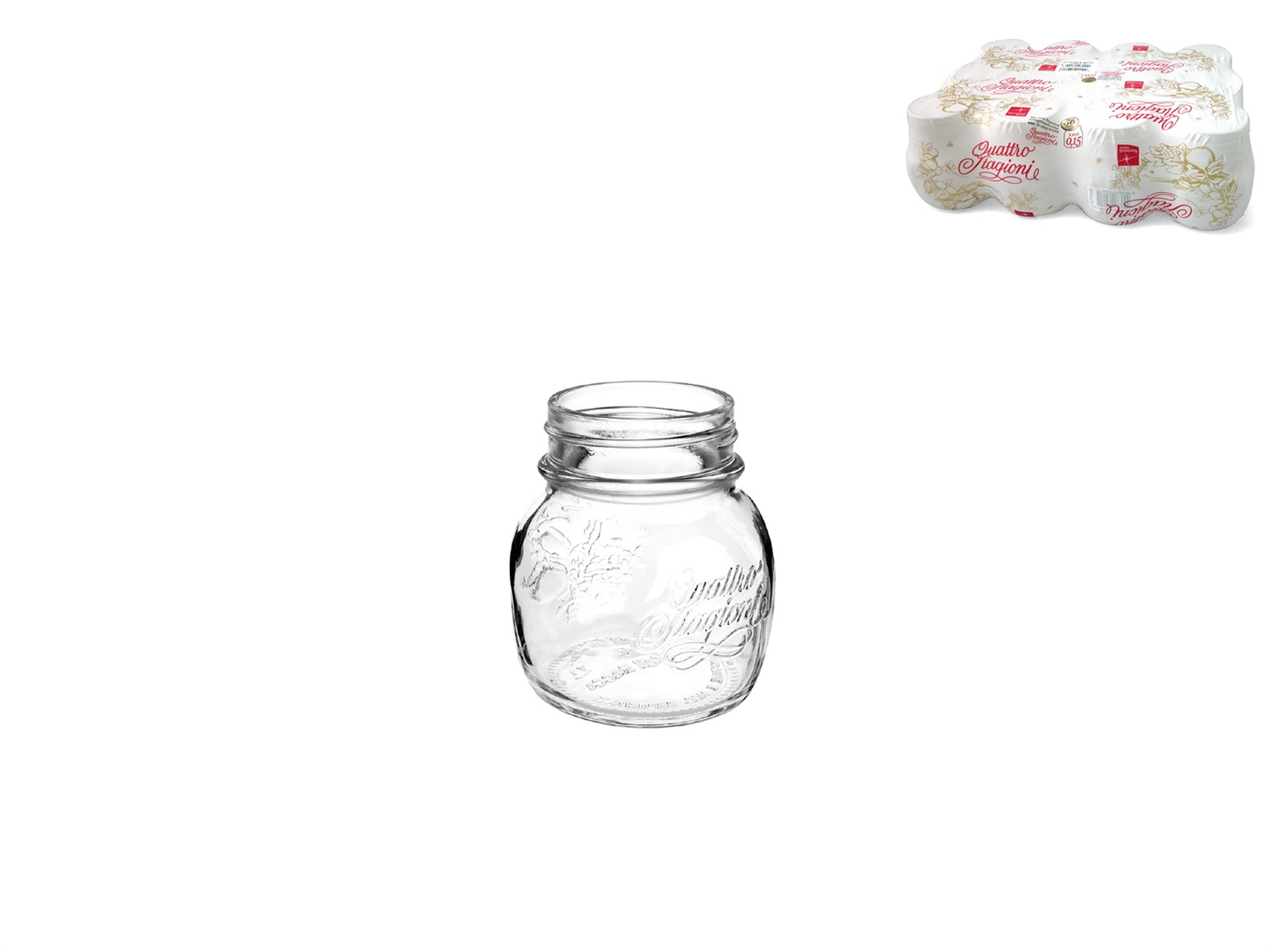 Bormioli Rocco Barattolo Quattro Stagioni 150 ml - Vaso Ermetico per Conservazione Sotto-Vuoto