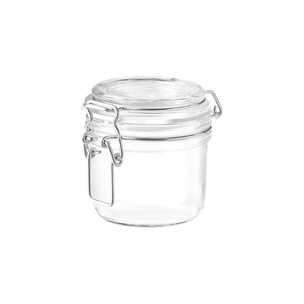 Bormioli Rocco Fido Vaso Ermetico in Vetro - 200 ml, Ø mm 83x84h, Lavabile in Lavastoviglie, Made in Italy