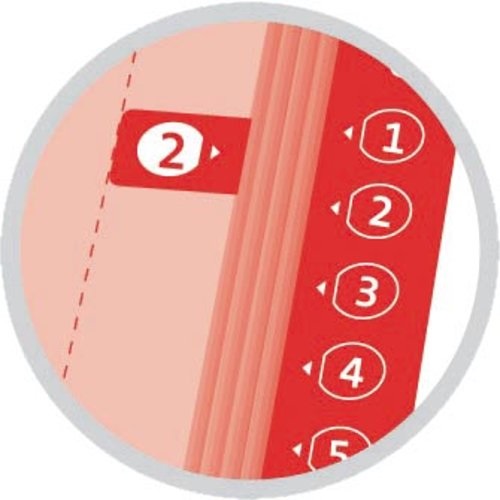 King Mec MEC 20 Classificatore Alfabetico Blu - 20 Cartelline a 3 Lembi, Dorso 8,5 cm, Portaetichette Inclusa