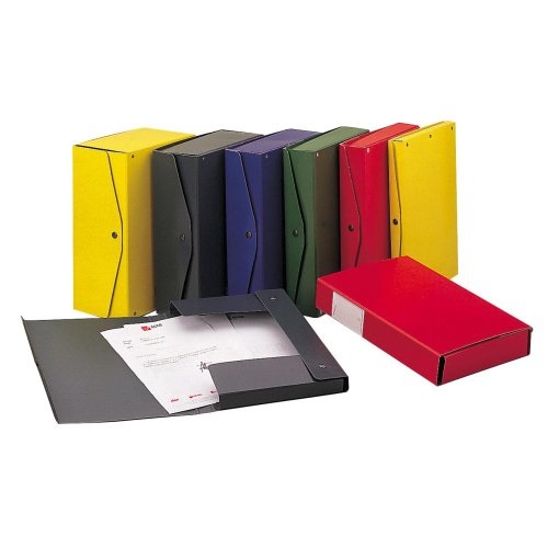 King Mec Project 10 Scatola Archivio Verde - 26x36 cm, Spessore 1 mm, Chiusura a Pressione
