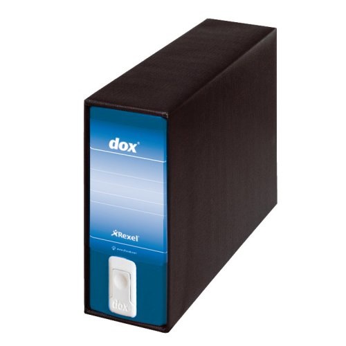 Esselte Dox 3 - Registratore a leva blu, dorso 8 cm, formato 23 x 18 cm, con linguella per estrazione ergonomica