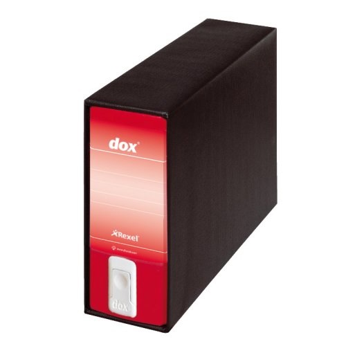 Esselte DOX3 Registratore a leva - Memorandum 8 cm dorso, formato A5 23x18 cm, colore rosso