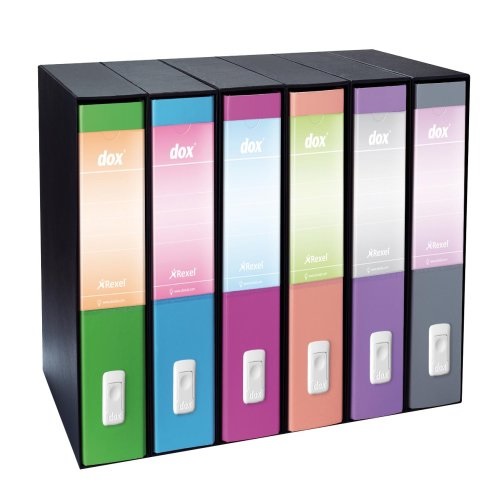 Esselte Dox 1 Registratore a leva Rosa - Dorso 8 cm - 28,5x31,5 cm - Commerciale