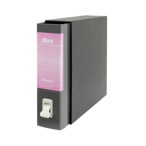 Rexel Esselte Dox 1 Raccoglitore a Leva Grigio 8 cm - Formato Commerciale 23x30 cm