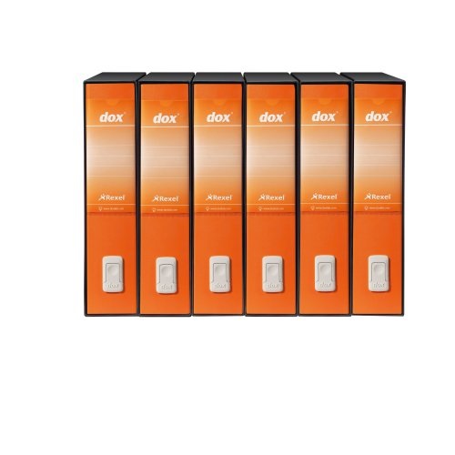 Esselte Dox 2 Registratore a Leva Arancione - Dorso 8 cm - Formato Protocollo 23x34 cm