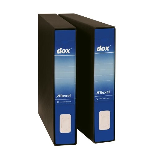 Rexel Esselte Dox 4 Raccoglitore a Leva Blu, Formato Commerciale D5, 28,5x31,5 cm, Dorso 5 cm