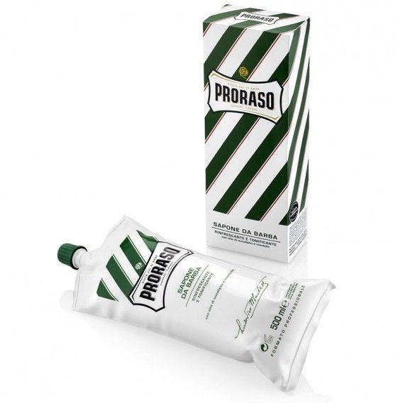 Proraso Sapone da Barba Rinfrescante e Tonificante 500 ml con Olio di Eucalipto e Mentolo