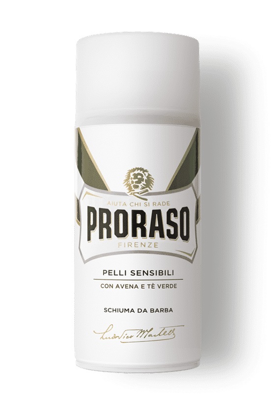 Proraso Schiuma da Barba Pelli Sensibili 300 ml - Con Avena e Tè Verde, Antirritazione e Emolliente