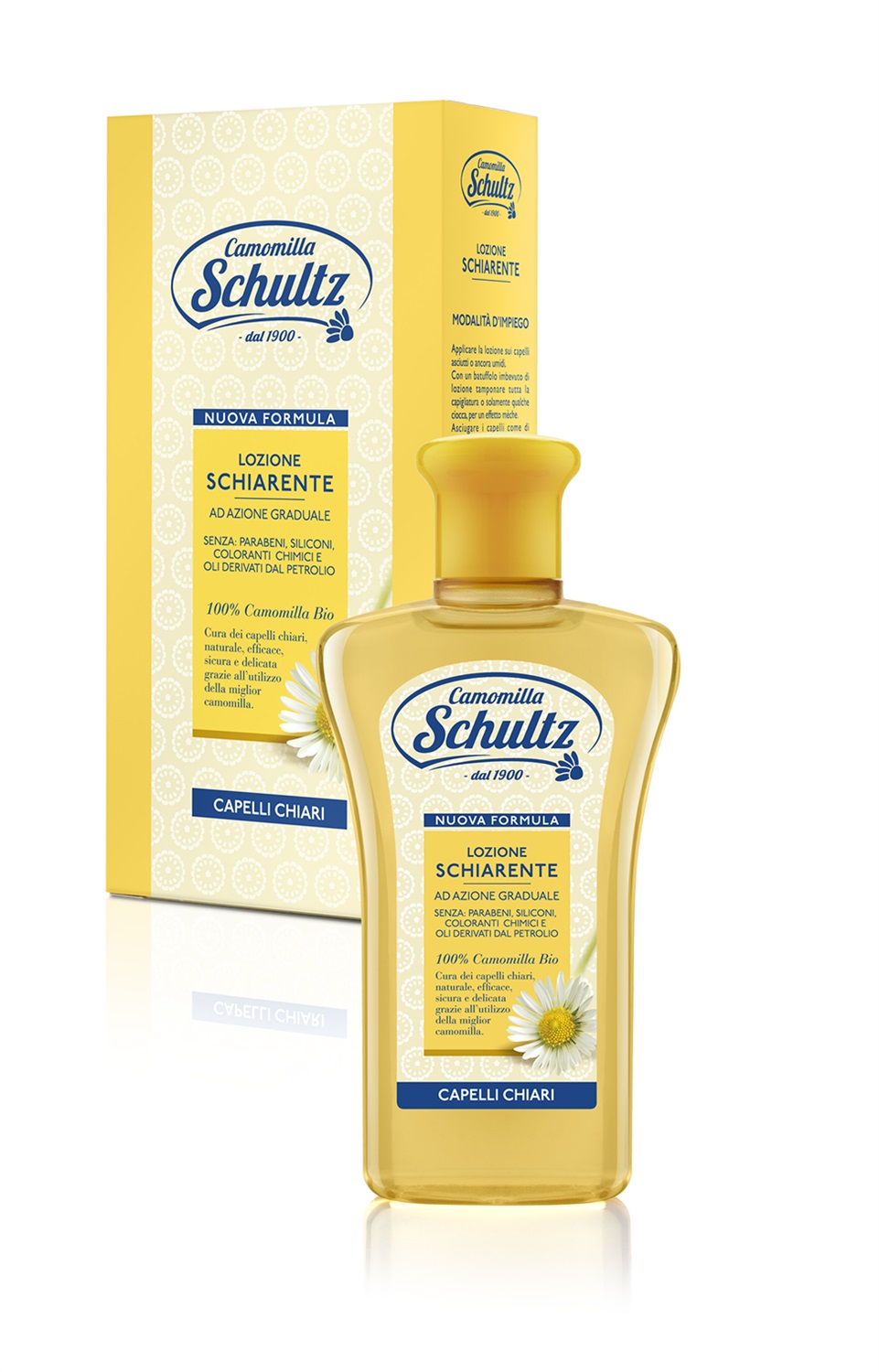 Schultz Lozione Schiarente alla Camomilla 200 ml - Lozione per capelli schiarente con estratto biologico di camomilla