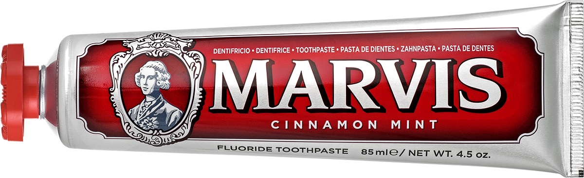 Marvis Dentifricio Cinnamon Mint 85 ml - Rimuove la placca, sbianca i denti e rinfresca l'alito