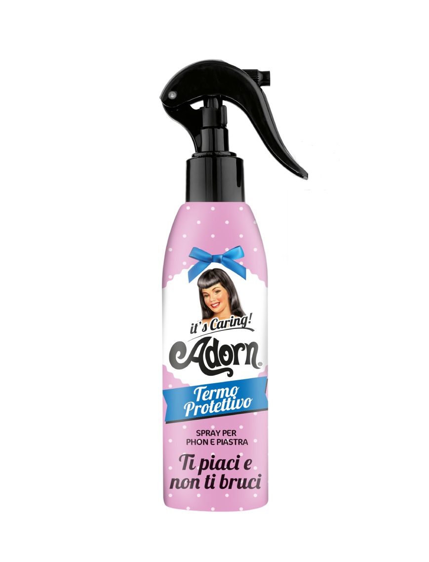 Adorn Spray Termoprotettivo 200ml - Protezione fino a 230°C, Morbidezza e Lucentezza per Tutti i Tipi di Capelli