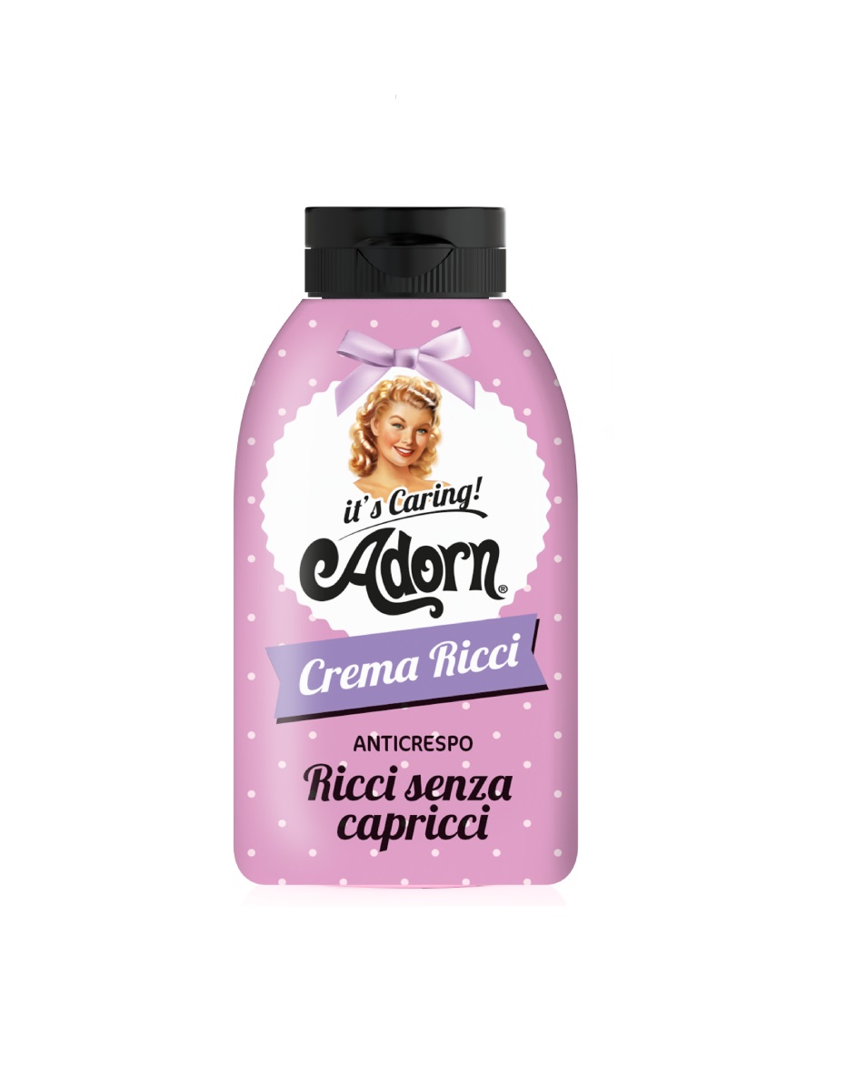 Adorn Crema Ricci Anticrespo 200 ml - Controllo Crespo, Definizione e Morbidezza per Ricci Naturali
