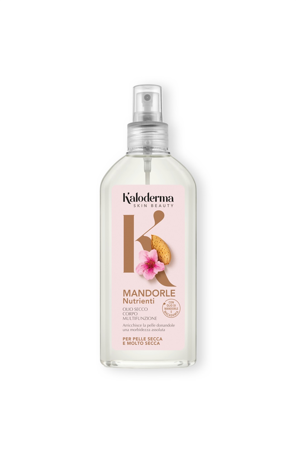 Kaloderma Olio Secco Corpo Nutriente con Olio di Mandorle e Macadamia - 200 ml