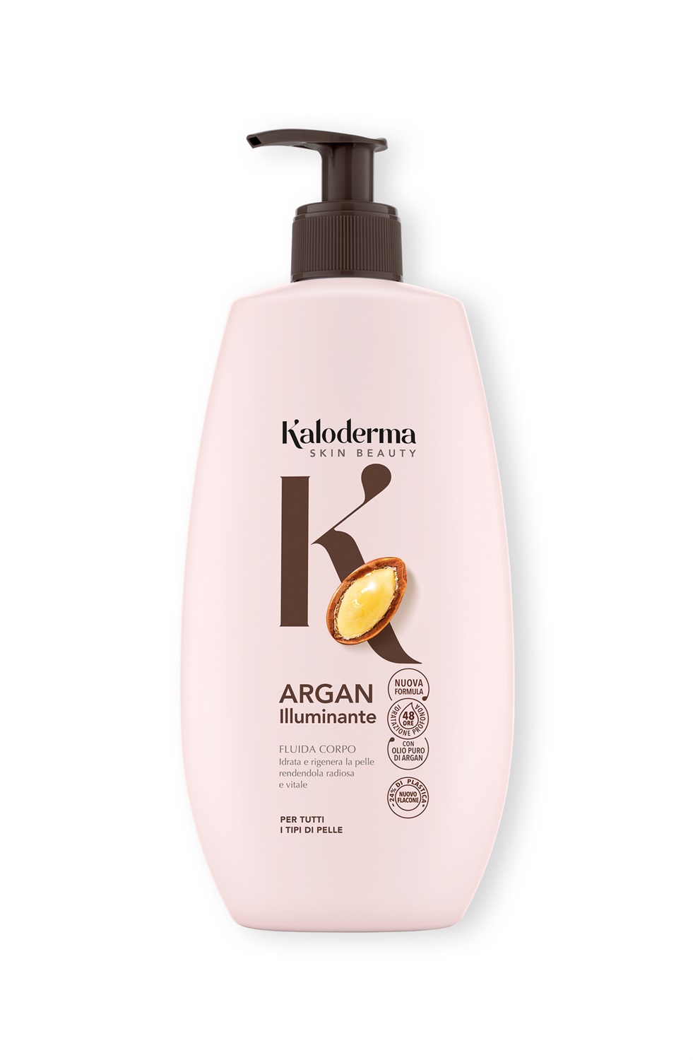 Kaloderma Fluida Corpo Argan Illuminante 400ml - Lozione Nutriente e Setificante per Tutti i Tipi di Pelle