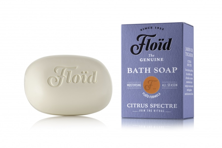 Floïd Citrus Spectre Bath Soap 120 g - Saponetta 100% Vegetale con Lecitina, Burro di Karité e Olio di Sesamo, Detergente Rinfrescante