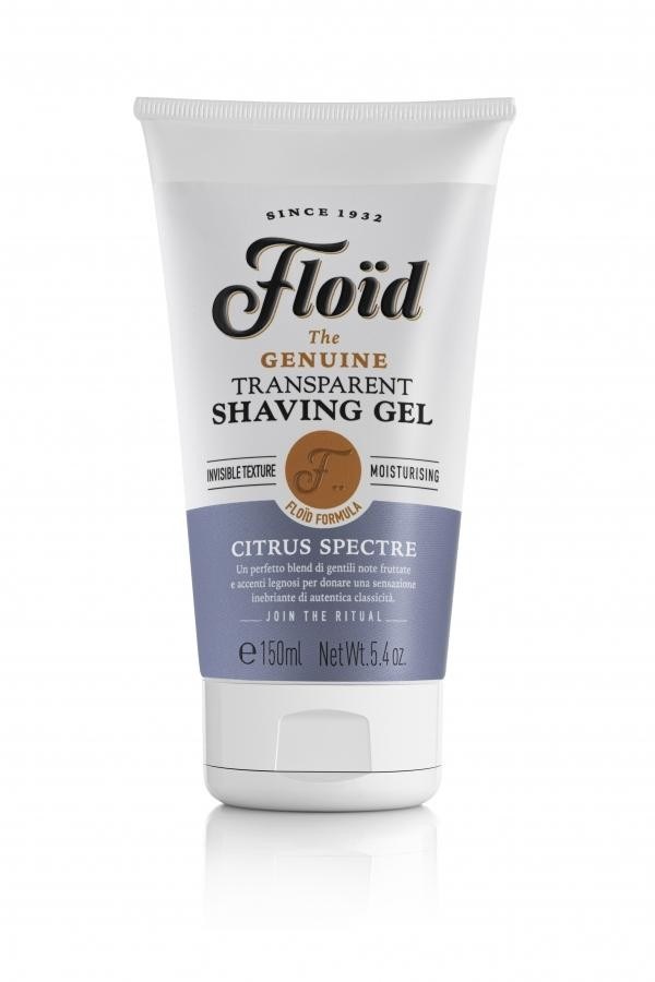 Floid Gel da Rasatura Trasparente Citrus Spectre 150 ml - Formula Non Schiumogena, Idratante con Glicerina
