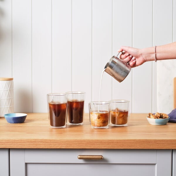 De'Longhi Set Bicchieri Termici in Vetro Borosilicato a Doppia Parete, Capacità 490 ml, Set di 2, Lavabili in Lavastoviglie