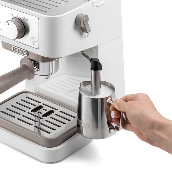 De'Longhi Stilosa EC260.W - Macchina da Caffè Espresso con Cappuccinatore, 1100 W, 15 Bar, Capacità 1 L