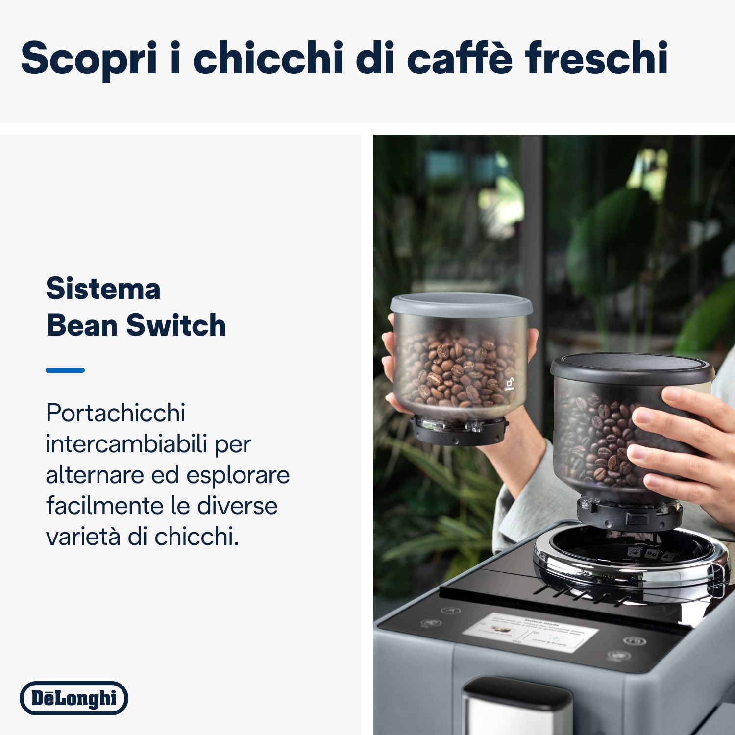 De'Longhi Rivelia EXAM440.55.G Macchina da caffè automatica Grigio, 1,4 L, 1450 W, Macinatore integrato, Tecnologia LatteCrema