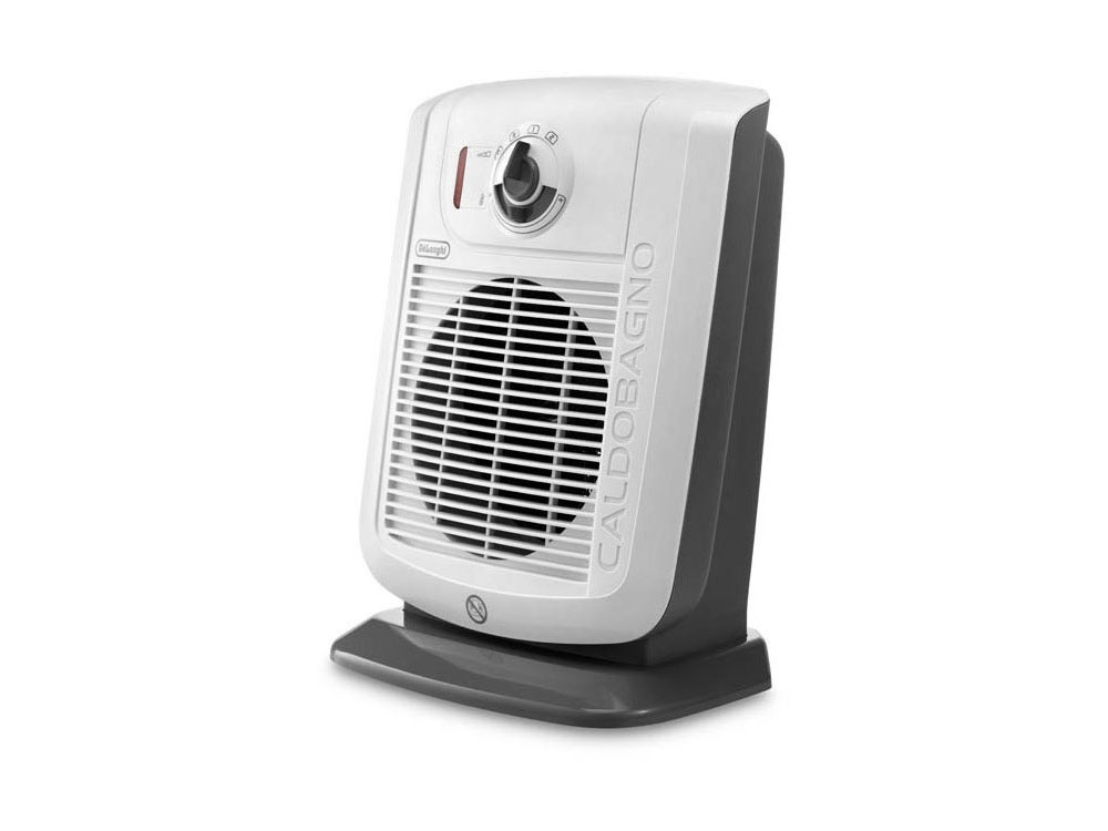 De'Longhi HBC 3030 Termoventilatore Caldobagno 2000 W con Funzione ECO-SILENCE, Protezione Antigoccia e Ventilazione Estiva
