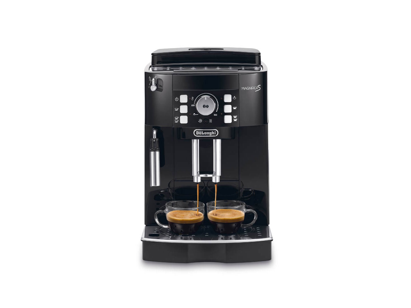 De'Longhi Magnifica S ECAM22.110.B - Macchina da caffè Automatica 1,8 L con Montalatte, 4 Bevande One Touch e Spegnimento Programmabile
