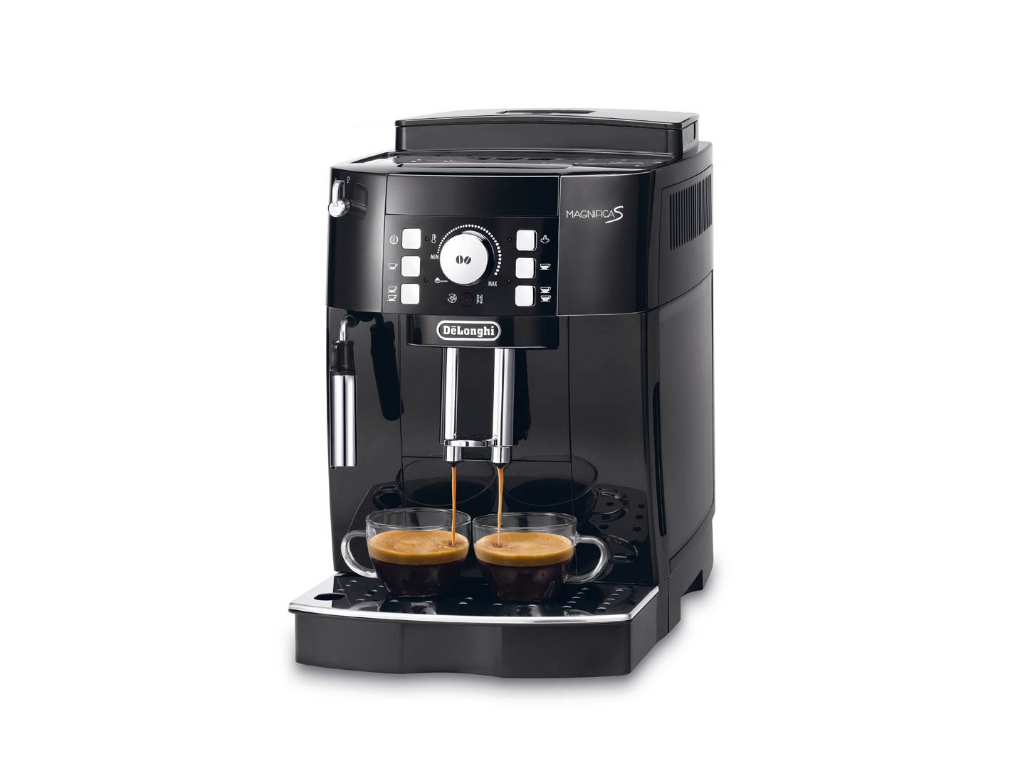 De'Longhi Magnifica S ECAM22.110.B - Macchina da caffè Automatica 1,8 L con Montalatte, 4 Bevande One Touch e Spegnimento Programmabile
