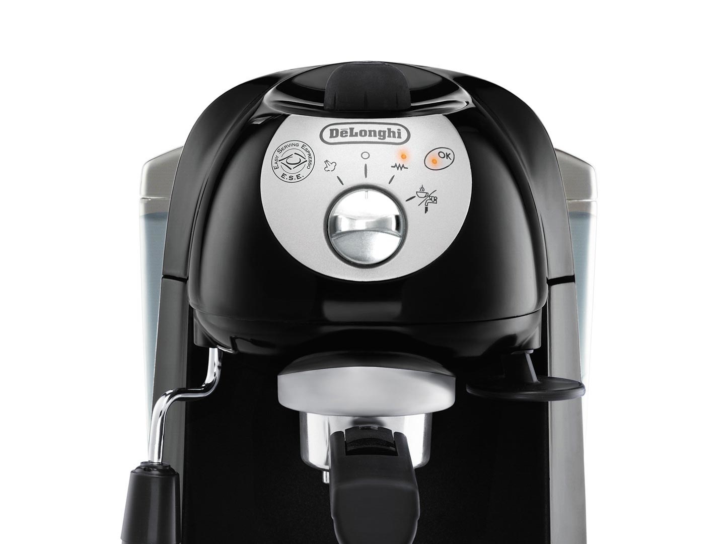 De’Longhi EC201.CD,B Macchina da Caffè Manuale Espresso e Cappuccino, Compatibile con Polvere o Cialde E.S.E., Spegnimento Automatico, Serbatoio Estraibile da 1L, Potenza 1100W, Nero
