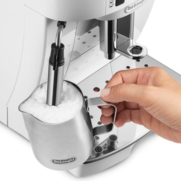 De'Longhi Magnifica S ECAM22.110.W - Macchina da Caffè Automatica per Espresso e Cappuccino, 1450 W, Bianco, Caffè in Grani o in Polvere, Personalizzazione Aroma