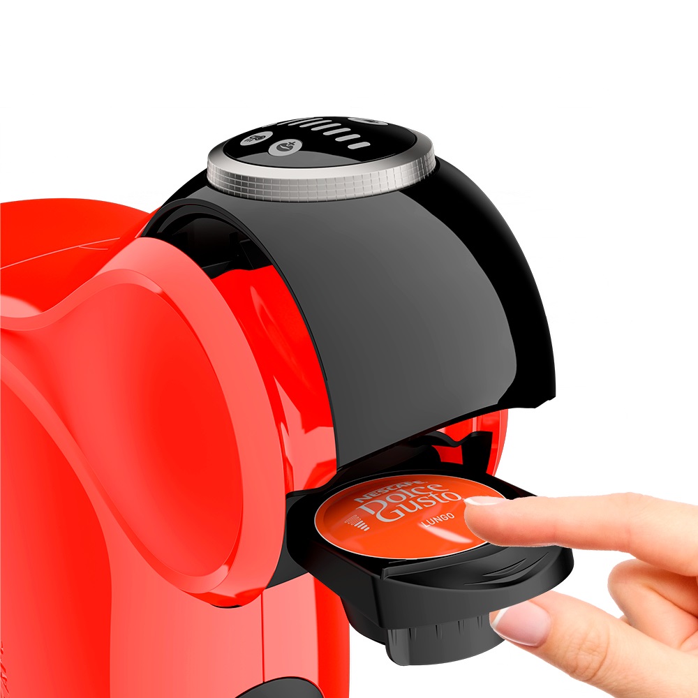 De'Longhi Genio S Plus EDG315.R - Macchina per Caffè Espresso Automatica a Capsule Nescafé Dolce Gusto, Rosso, 1460 W, 0,8 L