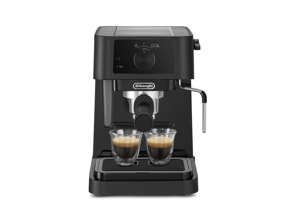 De'Longhi Stilosa EC235.BK Macchina per Espresso 15 Bar, 1 L, 1100 W, Nero, Cialde e Caffè Macinato
