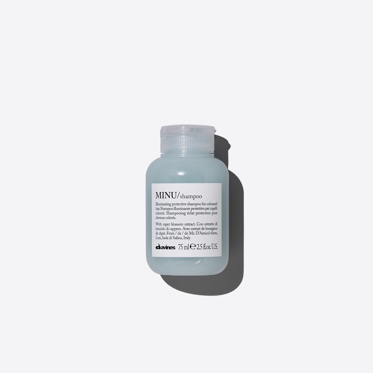 Davines Minu Shampoo Illuminante e Idratante 75 ml - Adatto per Capelli Colorati, Naturali e Secchi