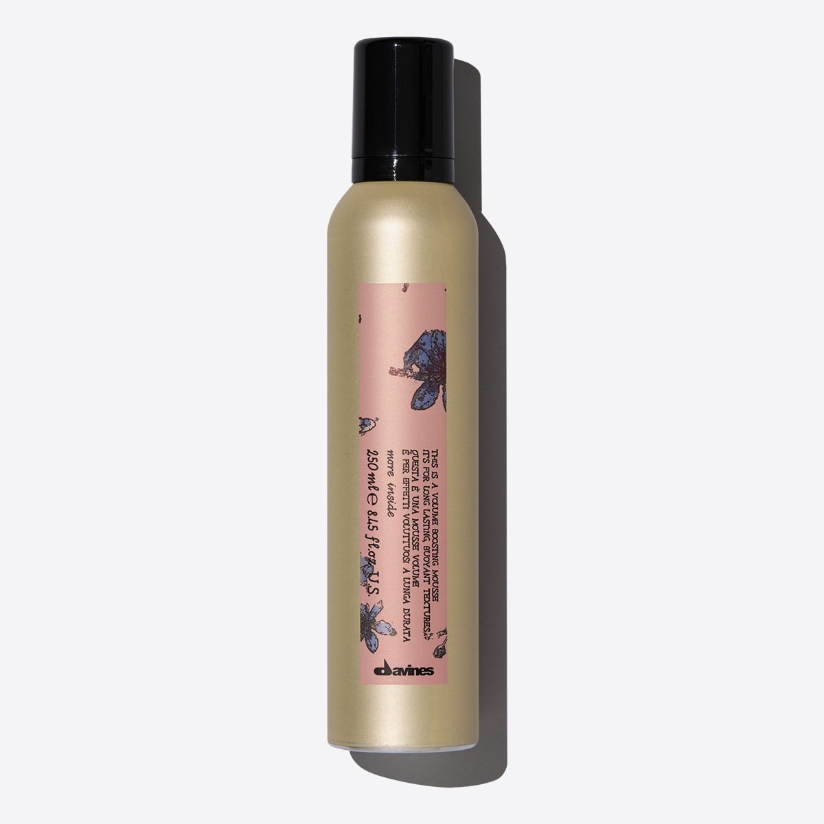 Davines More Inside Volume Boosting Mousse 250 ml - Mousse Volumizzante per Capelli Fini e Flosci, Effetto Naturale e Tenuta Media