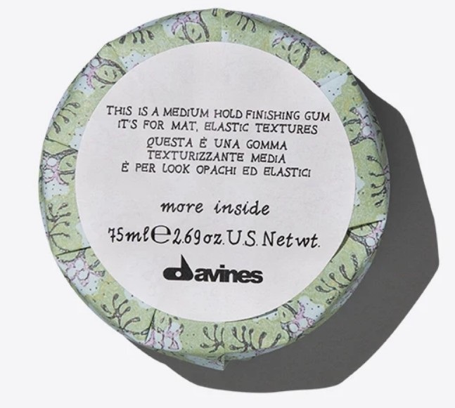 Davines More Inside Medium Hold Finishing Gum 75 ml - Gomma Modellante e Texturizzante per Capelli con Finish Opaco e Tenuta Media