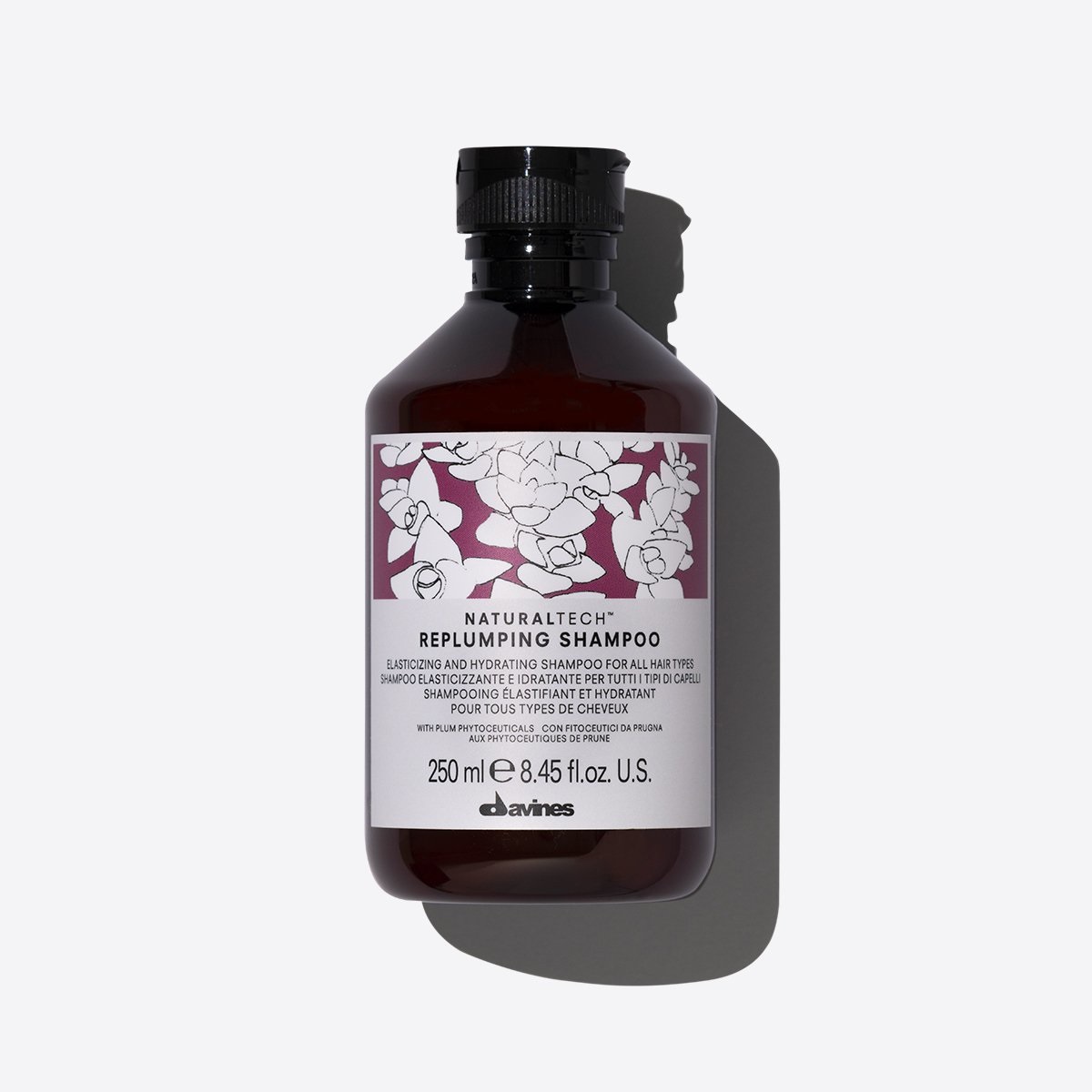 Davines Naturaltech Replumping Shampoo 250 ml - Shampoo Elasticizzante e Idratante per Tutti i Tipi di Capelli