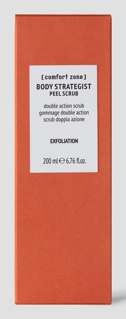Comfort Zone Body Strategist Peel Scrub 200 ml - Scrub corpo esfoliante anti-cellulite con doppia azione e fragranza di buccia d'arancia amara