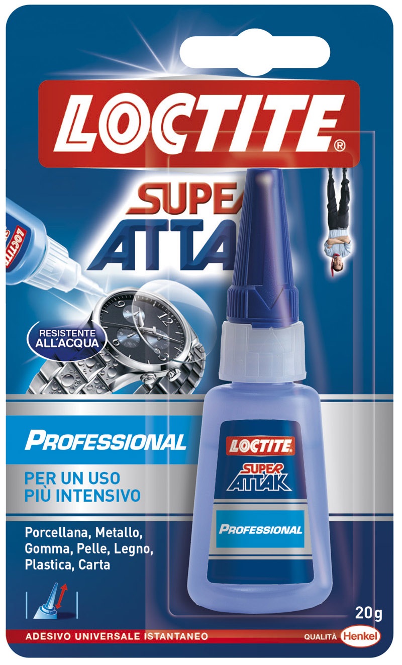 Loctite Colla Super Attak XXL 20g - Adesivo Istantaneo Liquido Trasparente con Beccuccio e Ago Anti-Otturazione, Ideale per Gomma, Metallo, Ceramica e Legno