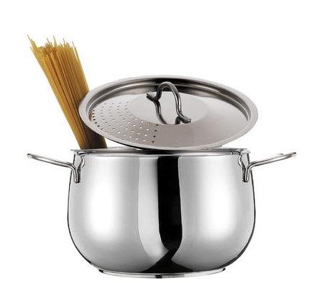 Inoxriv S.p.A. Love Story Cuociscola 20 cm - Capacità 4.5 L, Acciaio Inossidabile, Alluminio, Ceramica, Compatibile con Gas e Induzione