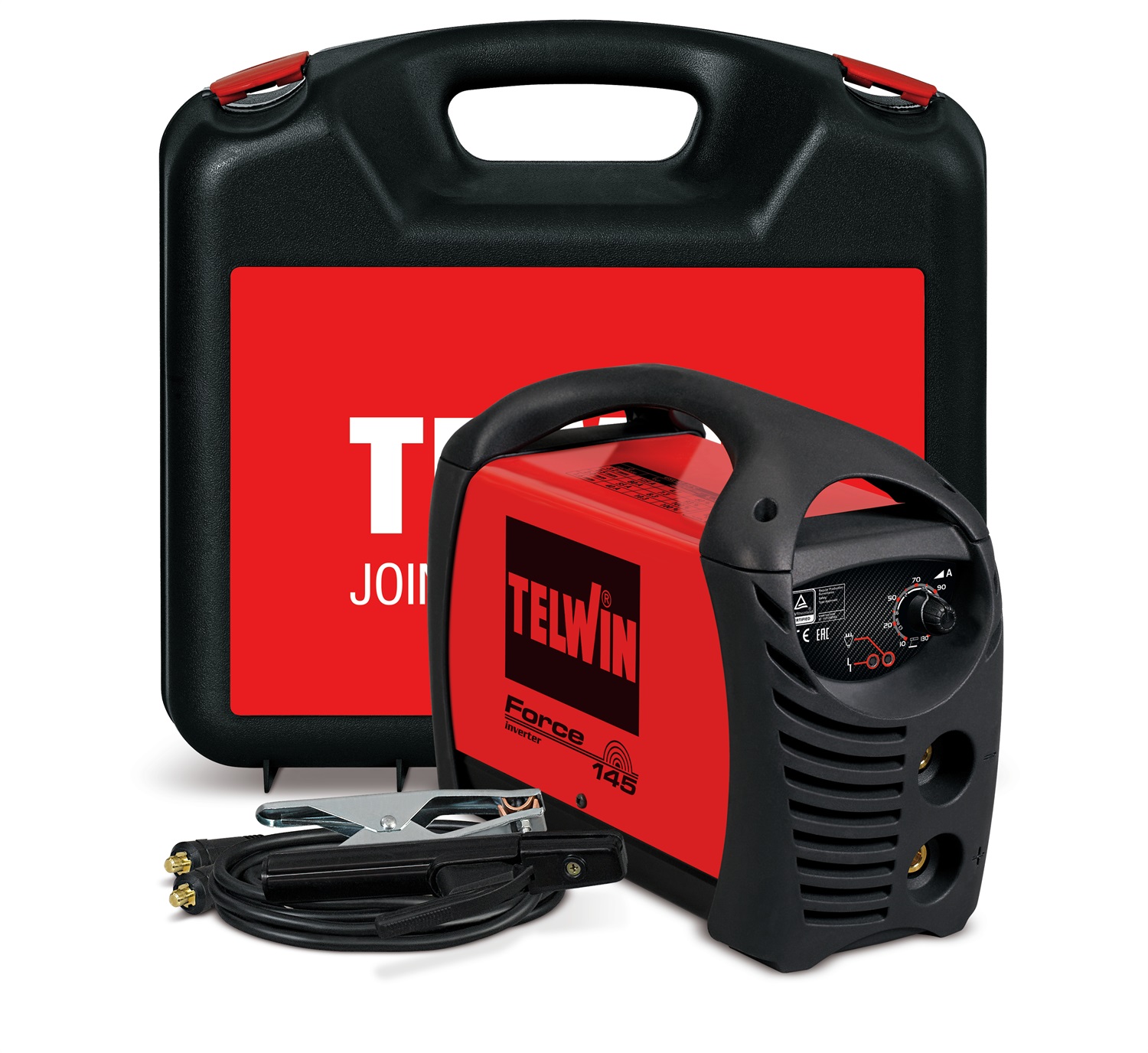 Telwin Force 145 Saldatrice Inverter MMA ad Elettrodo - Corrente Continua (DC) con Valigetta