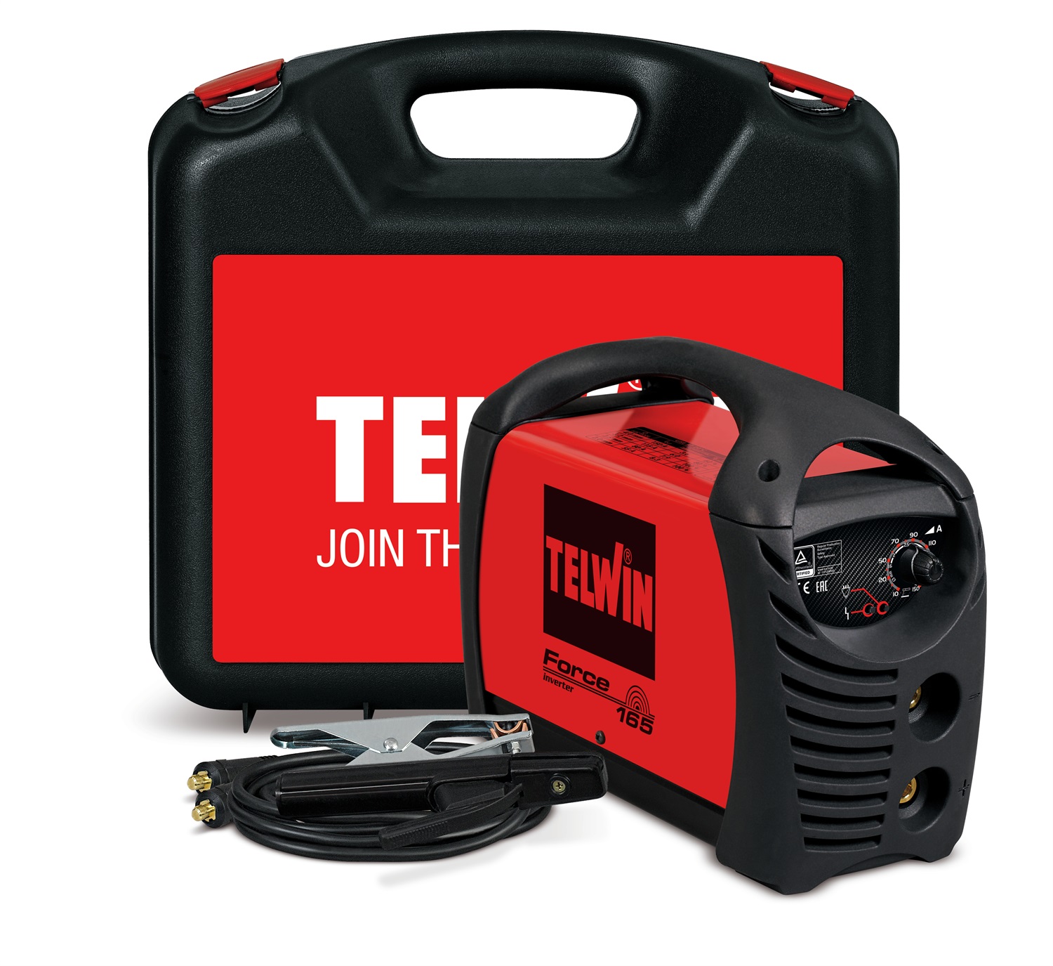 Telwin Force 165 Saldatrice Inverter MMA 230V DC con Valigetta, Maschera Automatica e Accessori