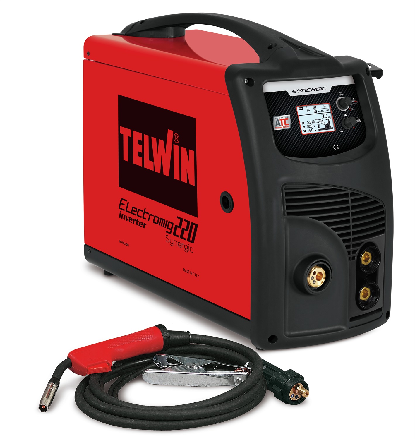 Telwin ELECTROMIG 220 SYNERGIC - Saldatrice inverter multiprocesso 400V MIG-MAG/FLUX/BRAZING/MMA/TIG DC-Lift
