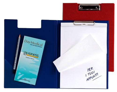 Sei Rota Portablocco Superblock D - A4 - 21x29,7 cm - Rosso - Doppio con molla e tasca interna