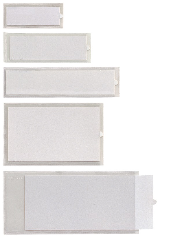 Sei Rota Portaetichette Adesive Trasparenti in PVC - Formato A4 65x140 mm - Confezione Risparmio 100 Pezzi