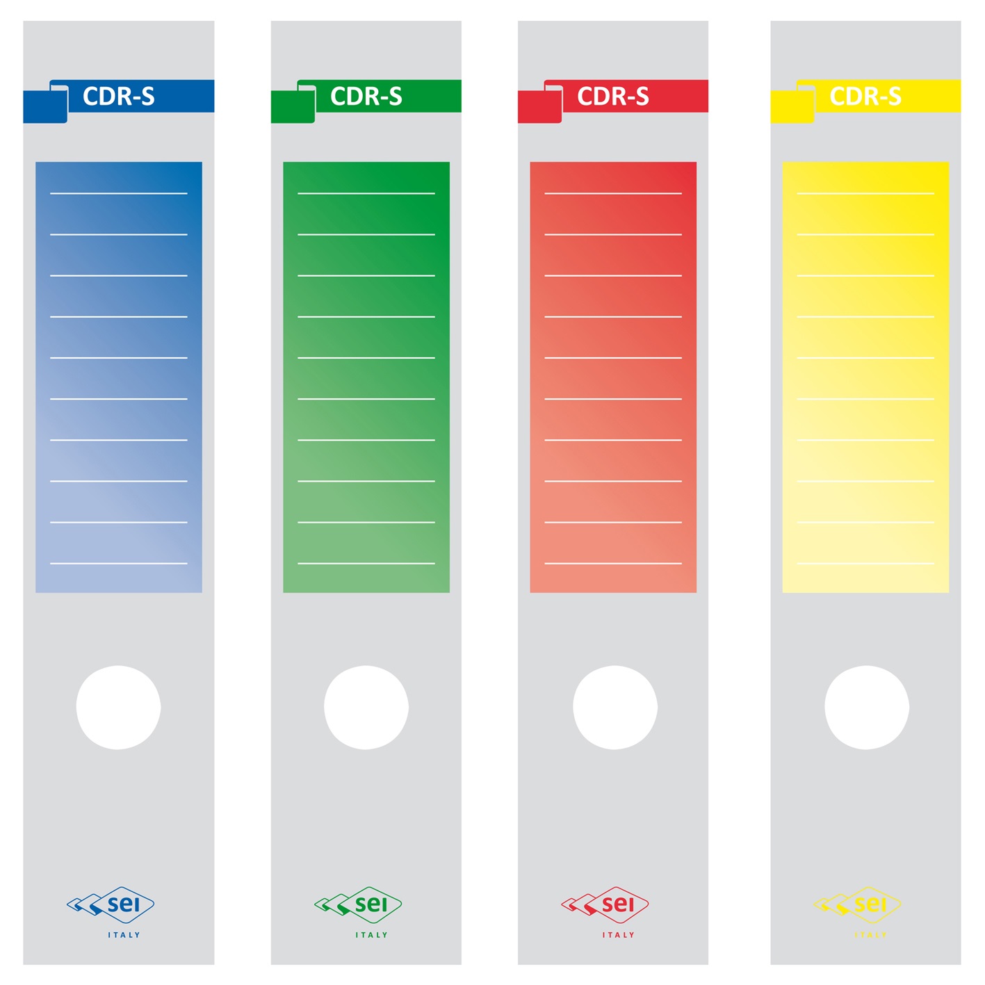 SEI Rota Copridorso CDR-S - Carta Autoadesiva - 7 x 34,5 cm - Verde Sfumato - Conf. 10 Pezzi
