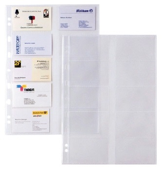 Sei Rota Atla Card - Buste Porta Biglietti da Visita Trasparenti A4 - 10 Spazi (90x55 mm) - Conf. 10 Buste