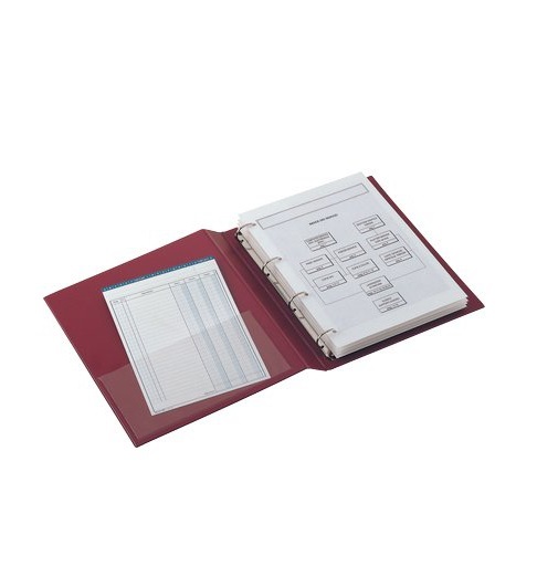 SEI Rota Raccoglitore personalizzabile Stelvio TI A4 - 4 anelli a D 40 mm - rosso - dorso 5,5 cm - formato esterno 28,5 x 31 cm