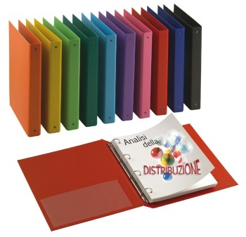 Sei Rota Raccoglitore Nettuno A4 Rosso - 4 Anelli Tondi 30 mm - Dorso 3,5 cm - Stratopan®