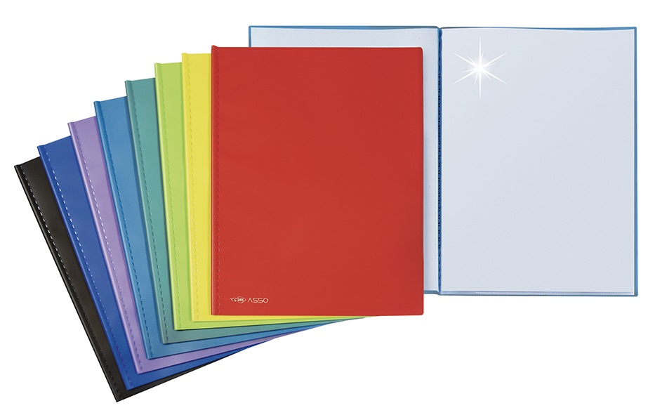 Sei Rota Portalistini Asso - 30 buste 22x30 cm - Blu - Copertina Flessibile in PP Liscio