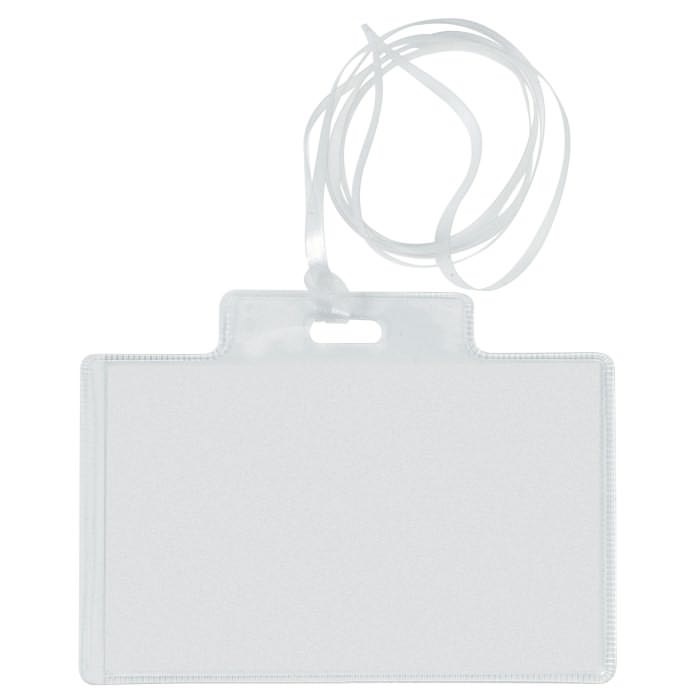 SEI ROTA Portanome Pass 3EC - 9,5 x 6 cm - PVC trasparente con cordoncino - conf. 10 pezzi