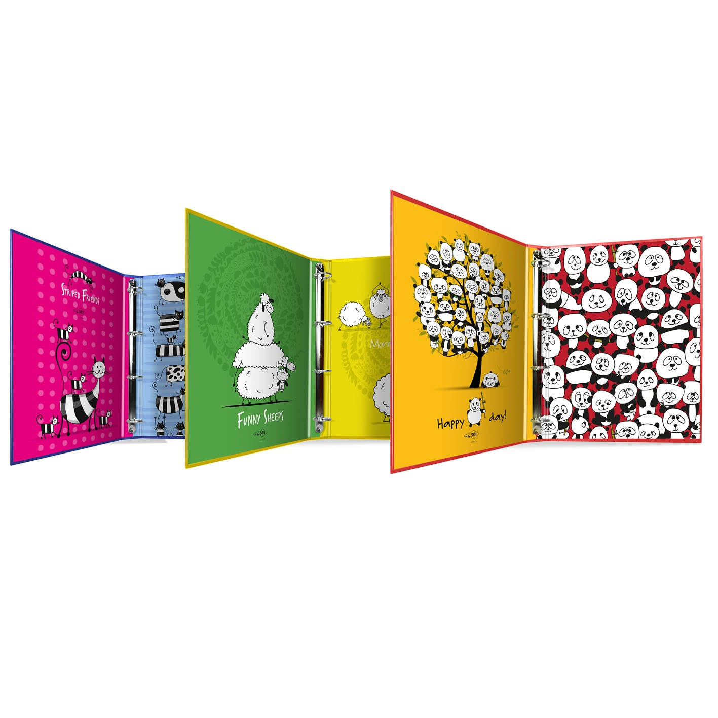 Sei Rota Raggio Comics Raccoglitore A4 in Stratopan con 4 Anelli da 30 mm - Fantasie Assortite